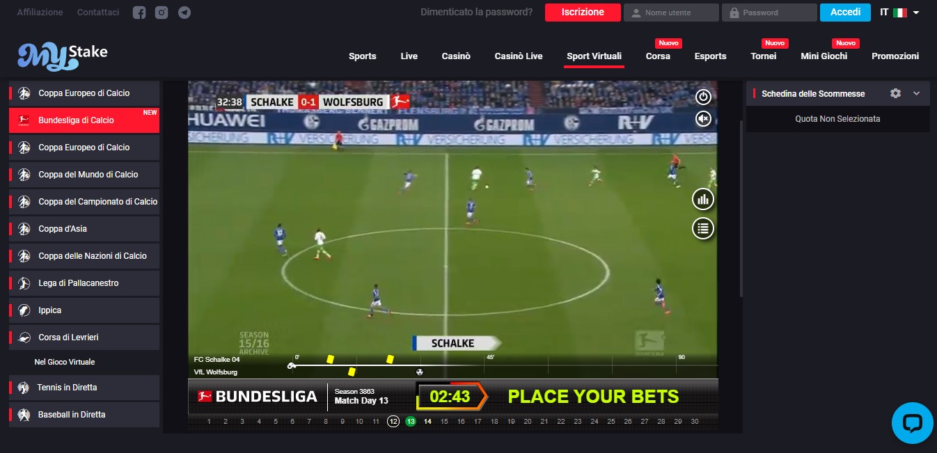 sport virtuali mystake italia